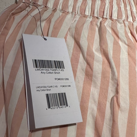 NWT Lunya Airy Cotton Short in Flushed Taupe Stripe - Sz XS - Picture 7 of 8
